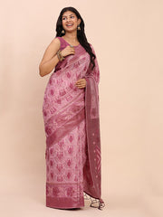 Elegant Linen Cotton Patola Saree - A Refreshing Harmony of Culture and Comfort