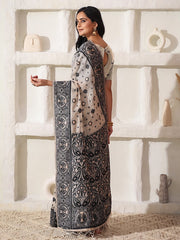 Grace in Greyscale cotton saree