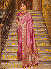 Rajwada elegance with golden zari work Banarsi Saree