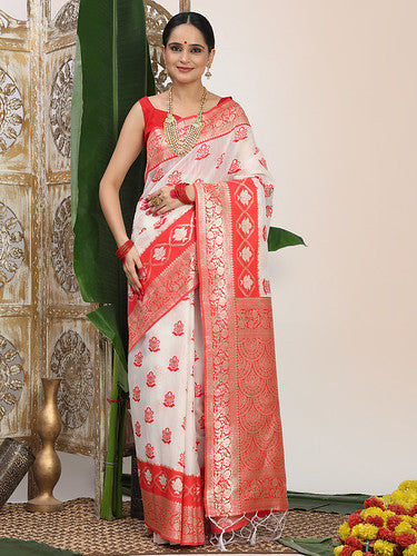 heritage hues linen cotton saree
