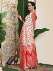 crafted in culture a linen cotton saree