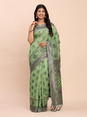Elegant Linen Cotton Patola Saree - A Refreshing Harmony of Culture and Comfort