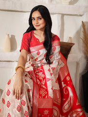 desi varnam A linen cotton saree