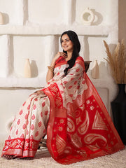 desi varnam A linen cotton saree