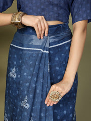 Printed Cotton Ready-to-Wear Saree with Pocket & Inner Lining | Comfortable Daily & Office Wear Saree for Women