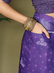 Printed Cotton Ready-to-Wear Saree with Pocket & Inner Lining | Comfortable Daily & Office Wear Saree for Women