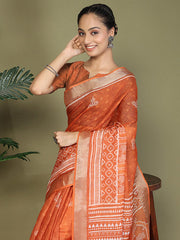 Printed Cotton Ready-to-Wear Saree with Pocket & Inner Lining | Comfortable Daily & Office Wear Saree for Women
