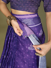 Printed Cotton Ready-to-Wear Saree with Pocket & Inner Lining | Comfortable Daily & Office Wear Saree for Women