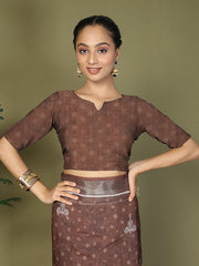 Printed Cotton Ready-to-Wear Saree with Pocket & Inner Lining | Comfortable Daily & Office Wear Saree for Women