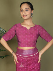 Printed Cotton Ready-to-Wear Saree with Pocket & Inner Lining | Comfortable Daily & Office Wear Saree for Women
