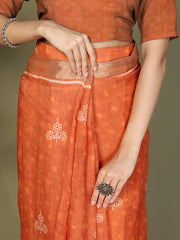 Printed Cotton Ready-to-Wear Saree with Pocket & Inner Lining | Comfortable Daily & Office Wear Saree for Women