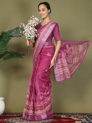 Printed Cotton Ready-to-Wear Saree with Pocket & Inner Lining | Comfortable Daily & Office Wear Saree for Women