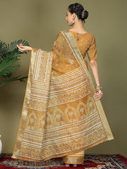 Printed Cotton Ready-to-Wear Saree with Pocket & Inner Lining | Comfortable Daily & Office Wear Saree for Women