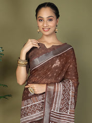 Printed Cotton Ready-to-Wear Saree with Pocket & Inner Lining | Comfortable Daily & Office Wear Saree for Women