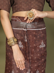 Printed Cotton Ready-to-Wear Saree with Pocket & Inner Lining | Comfortable Daily & Office Wear Saree for Women