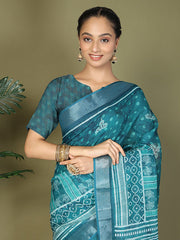 Printed Cotton Ready-to-Wear Saree with Pocket & Inner Lining | Comfortable Daily & Office Wear Saree for Women
