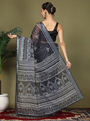 Printed Cotton Ready-to-Wear Saree with Pocket & Inner Lining | Comfortable Daily & Office Wear Saree for Women
