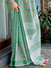bold in bhartiya  linen cotton saree