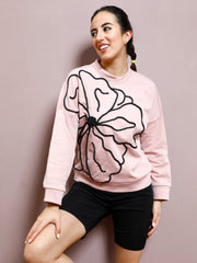 athena women embroidered round neck pullover sweatshirt 1