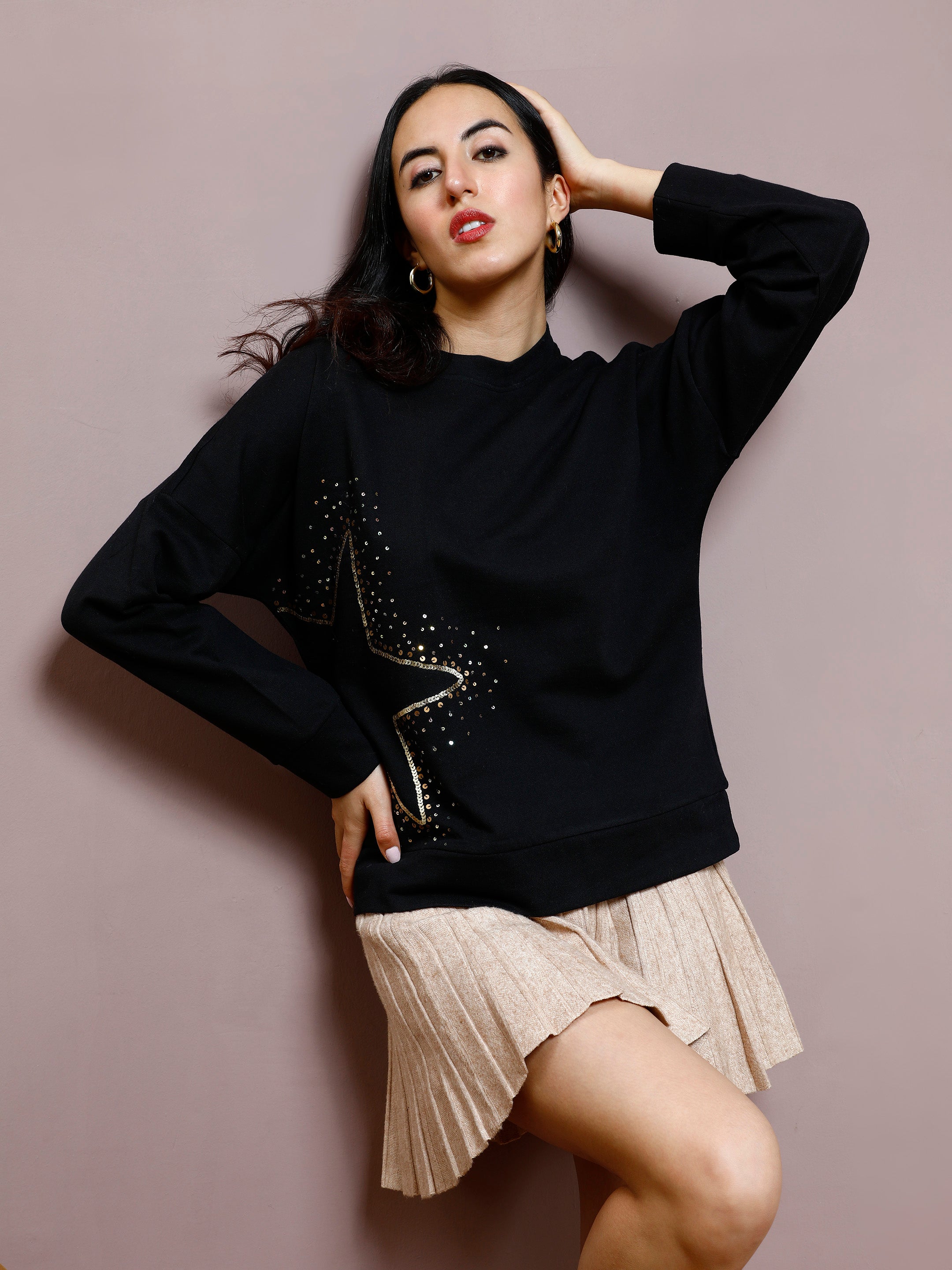 athena women embellished sweatshirt