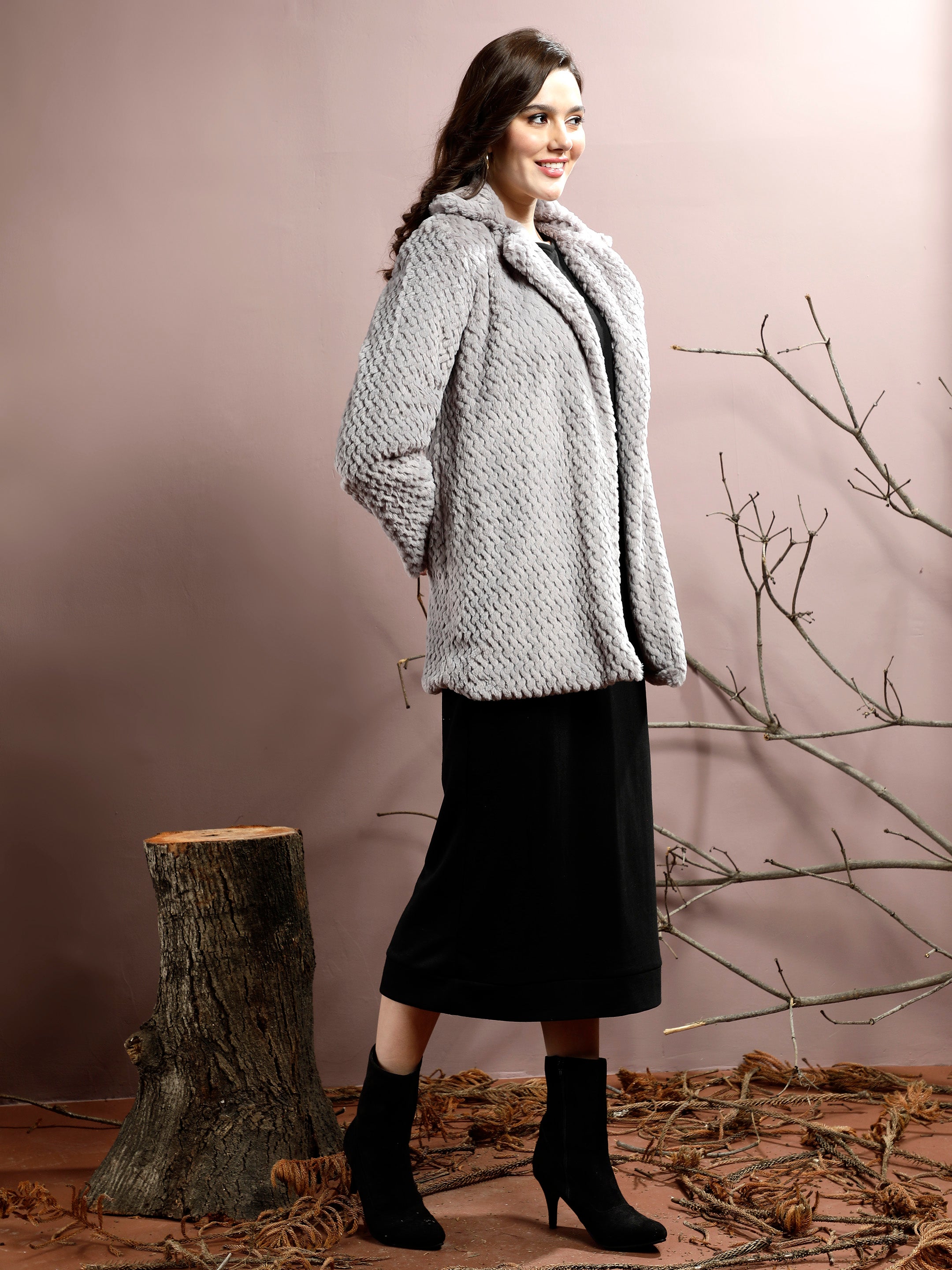 athena self design hip length overcoat 1