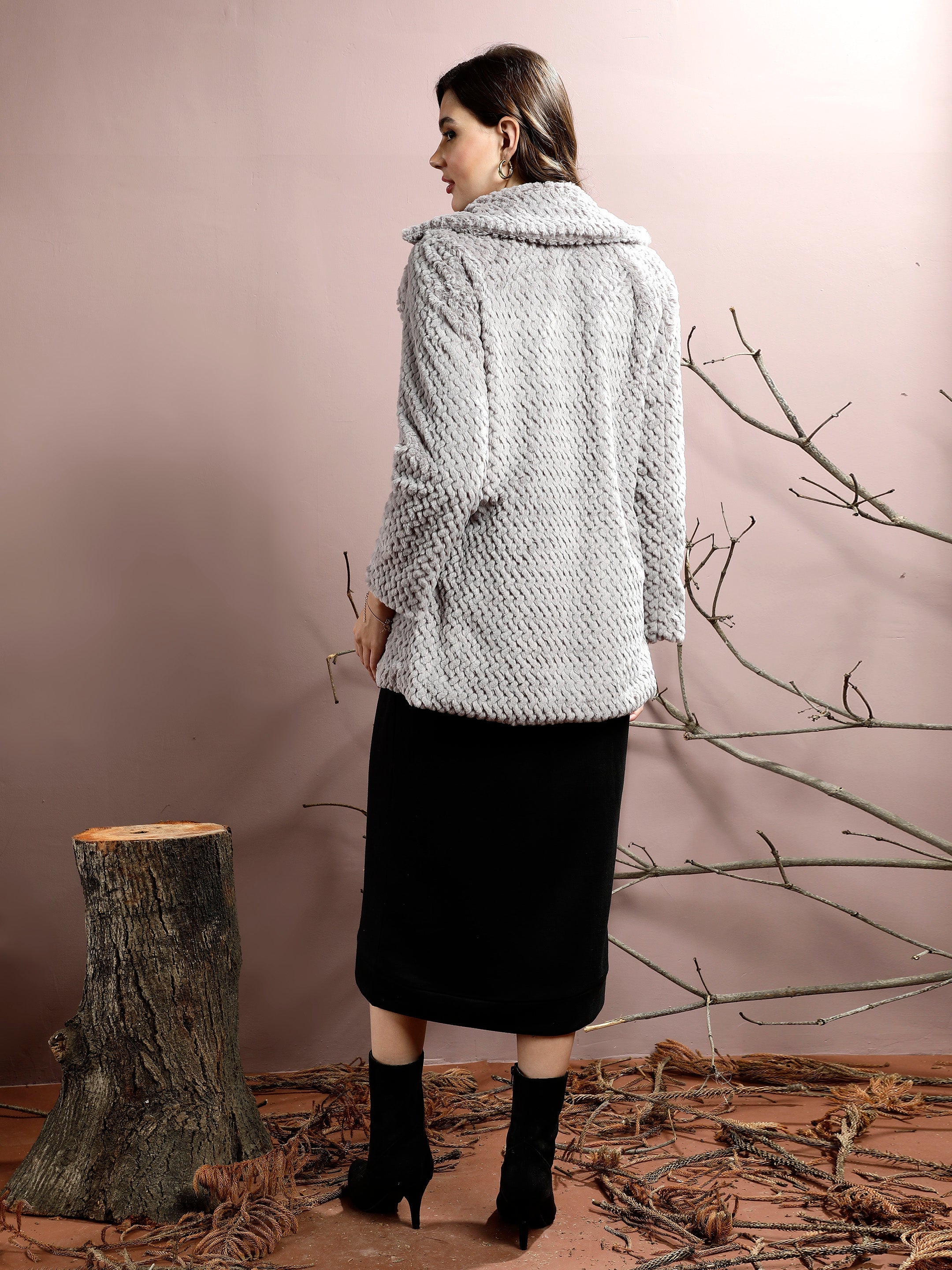 athena self design hip length overcoat 1