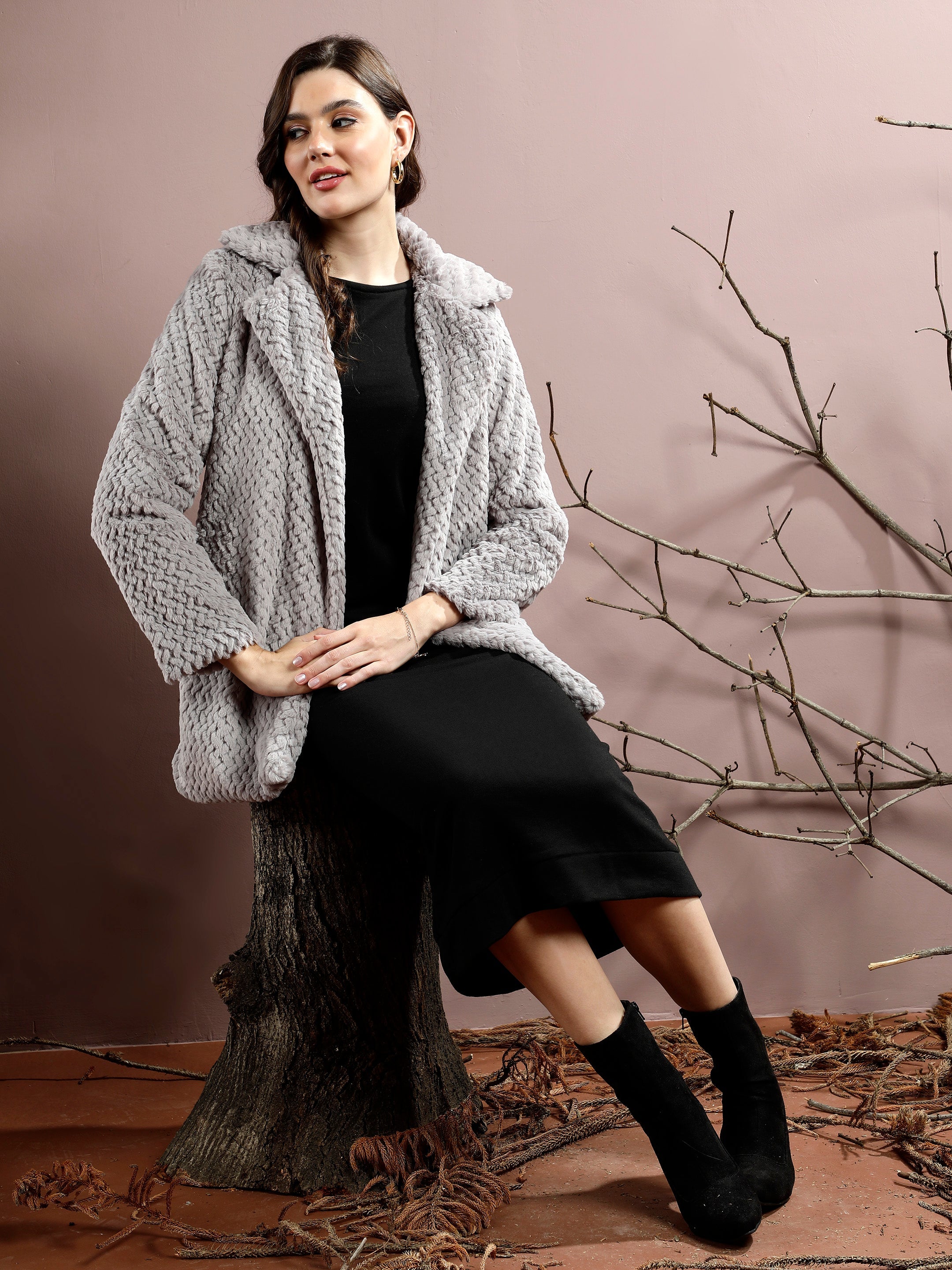 athena self design hip length overcoat 1