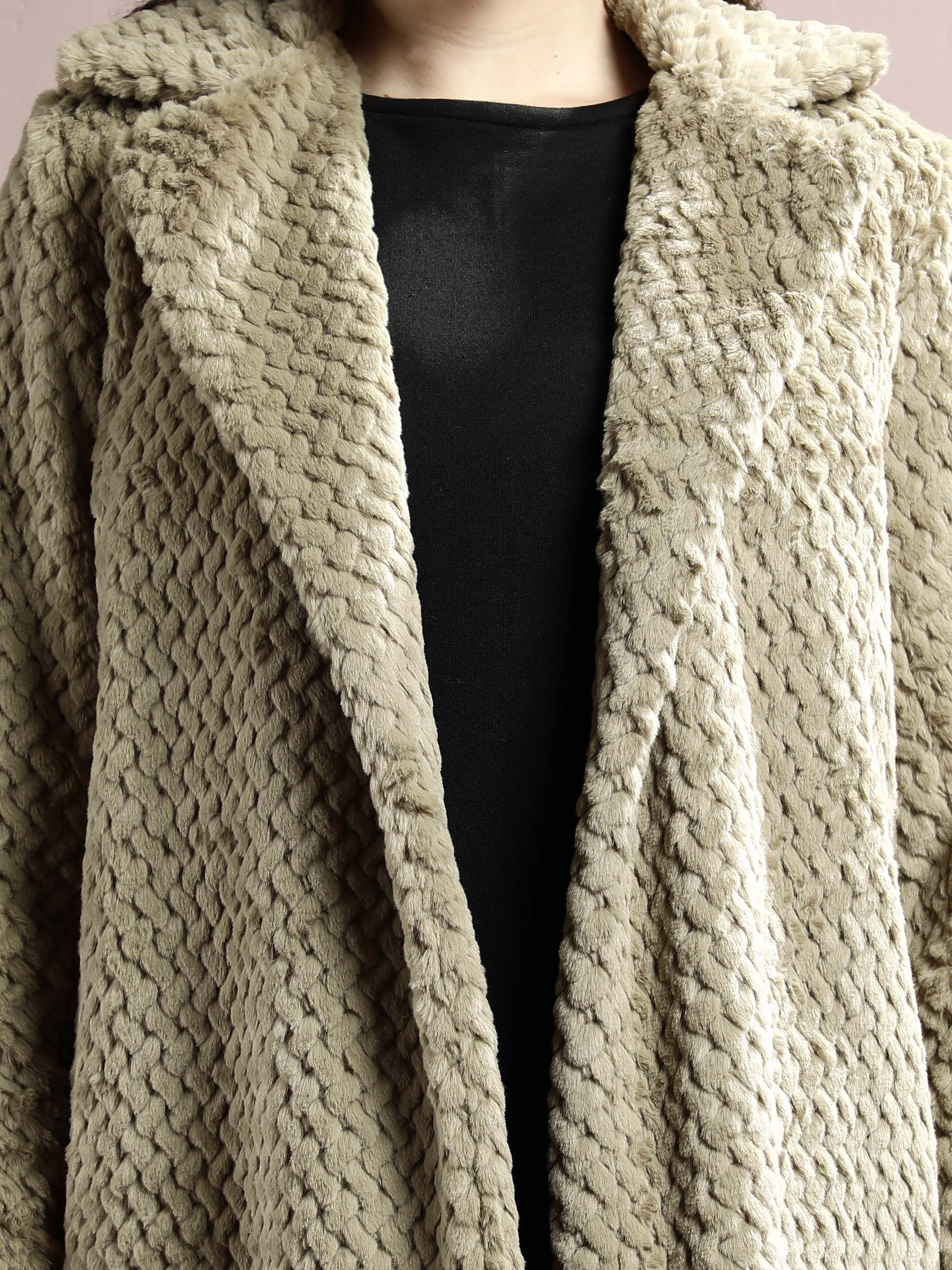 athena self design hip length overcoat 2