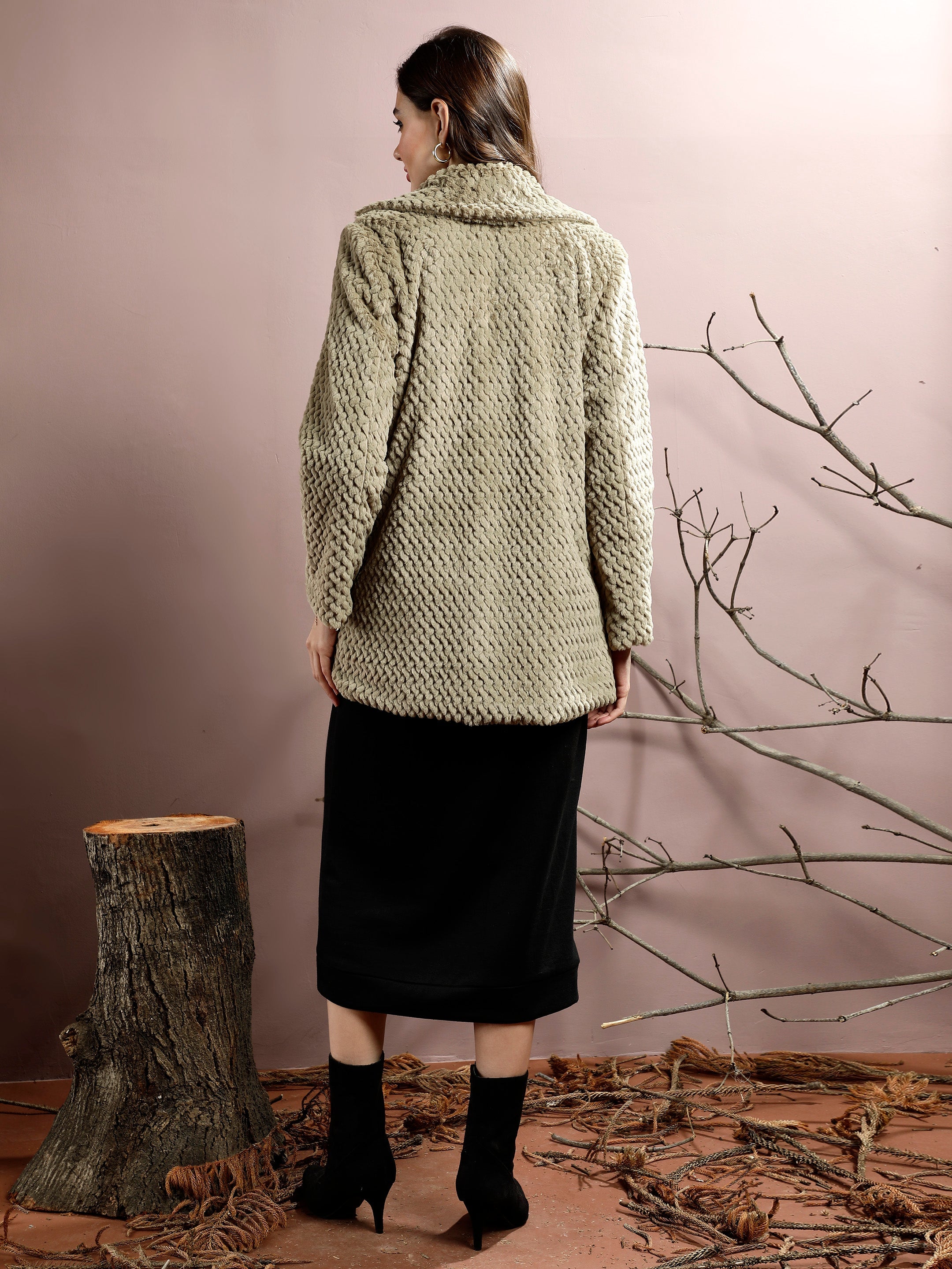 athena self design hip length overcoat 2