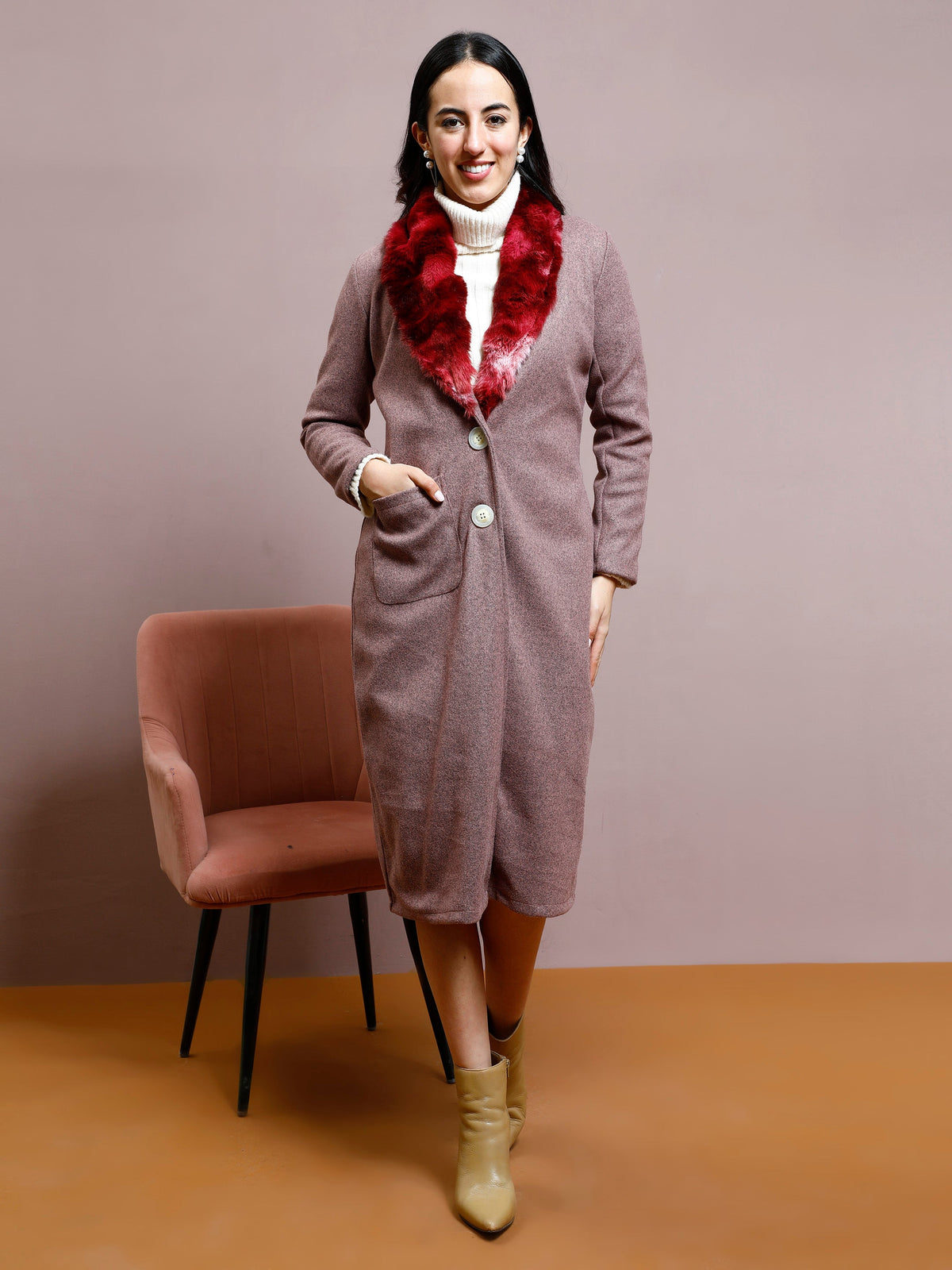 athena women single breasted overcoat 2