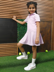 athena lavender flared dress