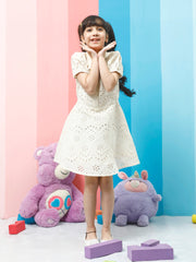 athena girl puff sleeve fit flare dress 4