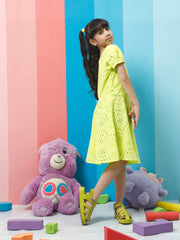 athena girl puff sleeve fit flare dress 1