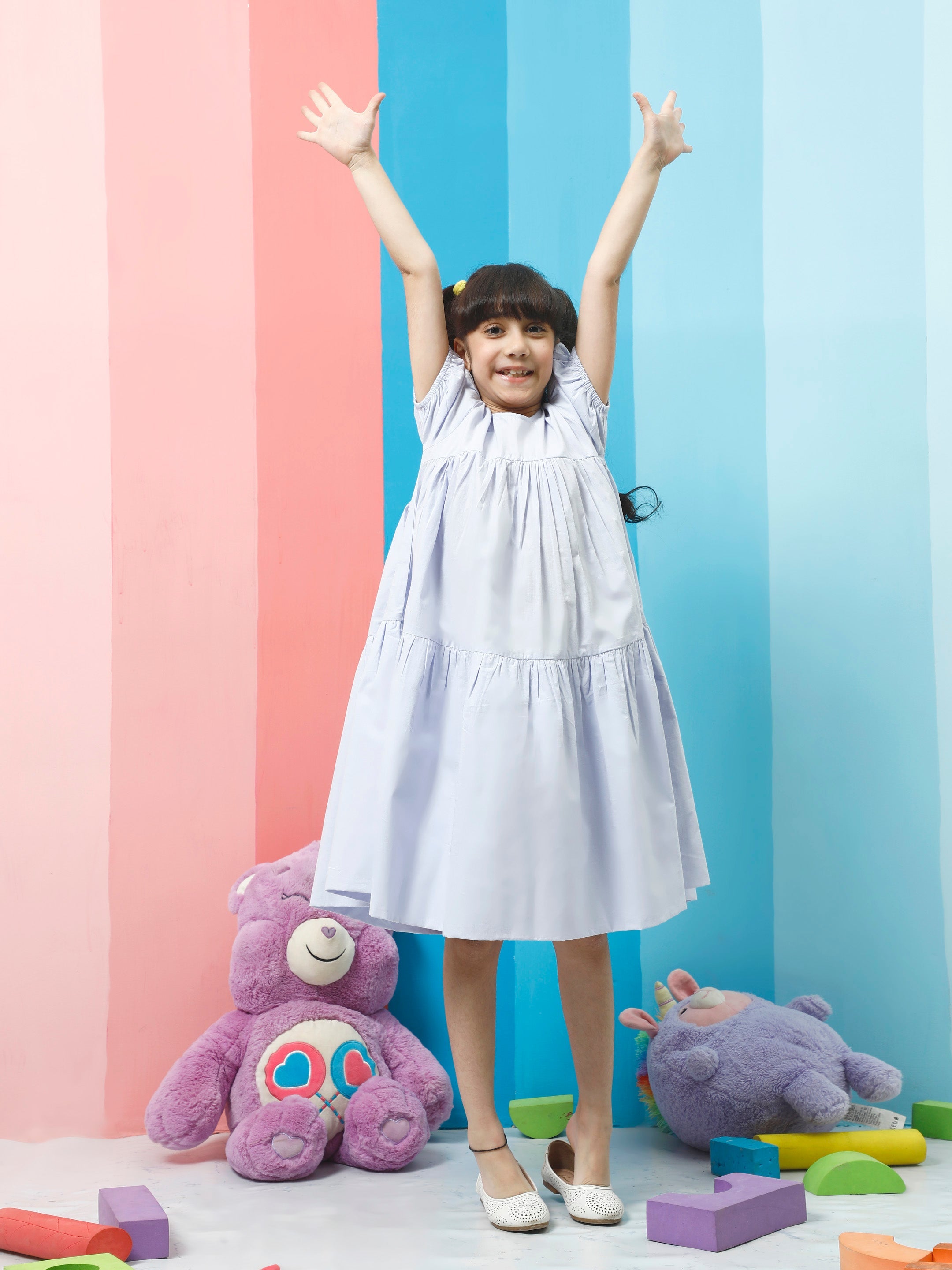 athena girl puff sleeve balloon dress 1