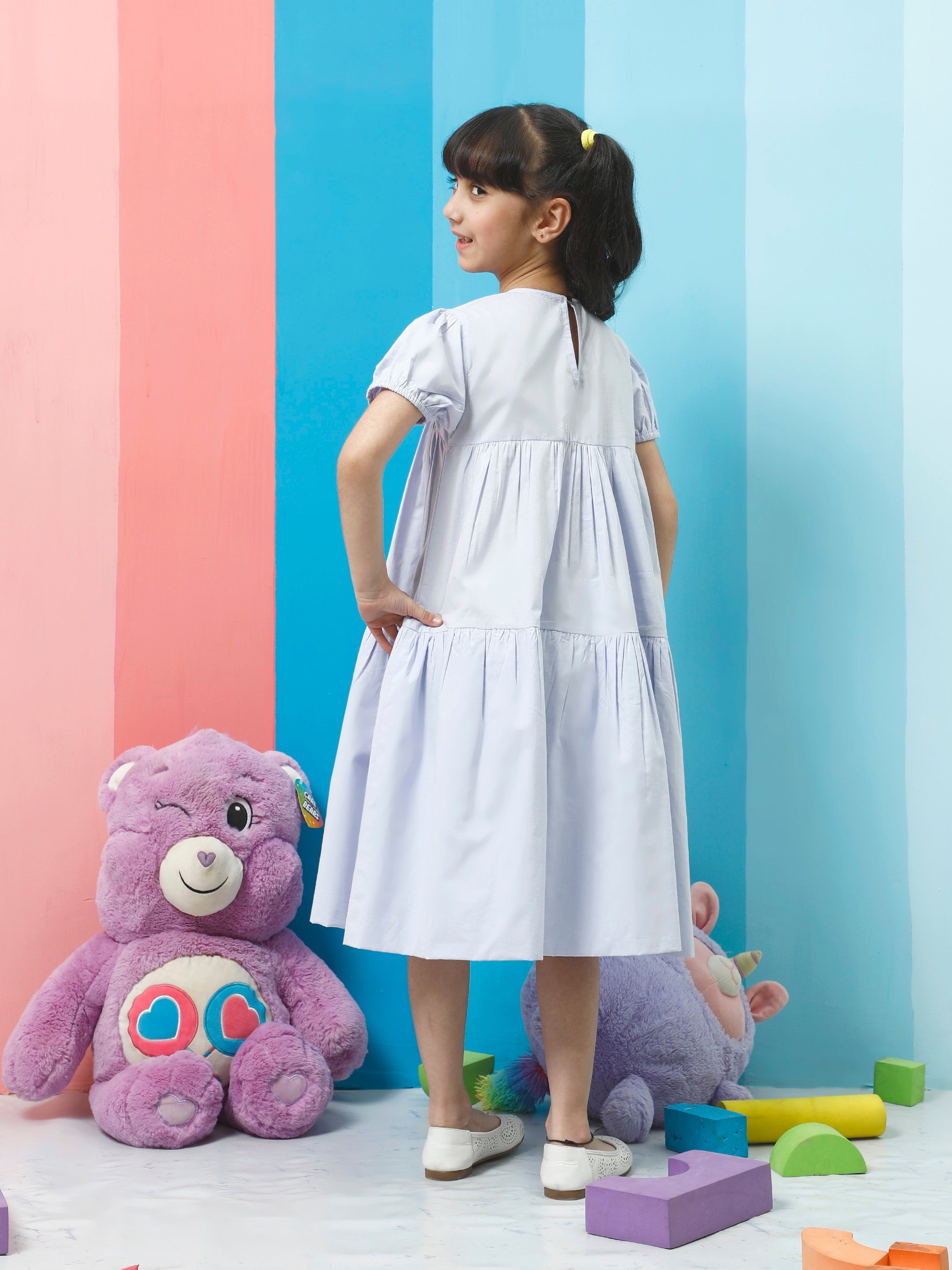 athena girl puff sleeve balloon dress 1