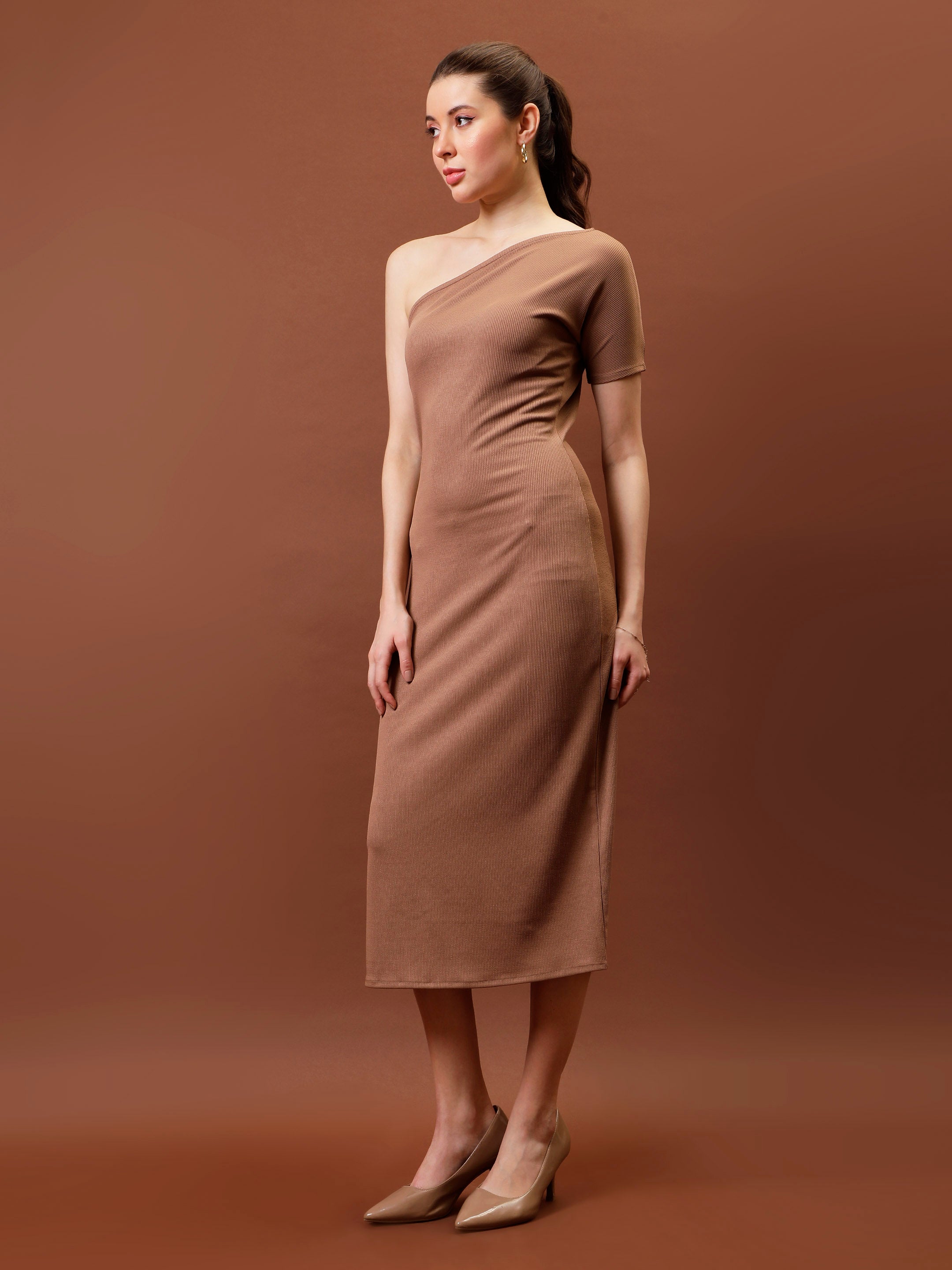 athena women one shoulder bodycon midi dress 1