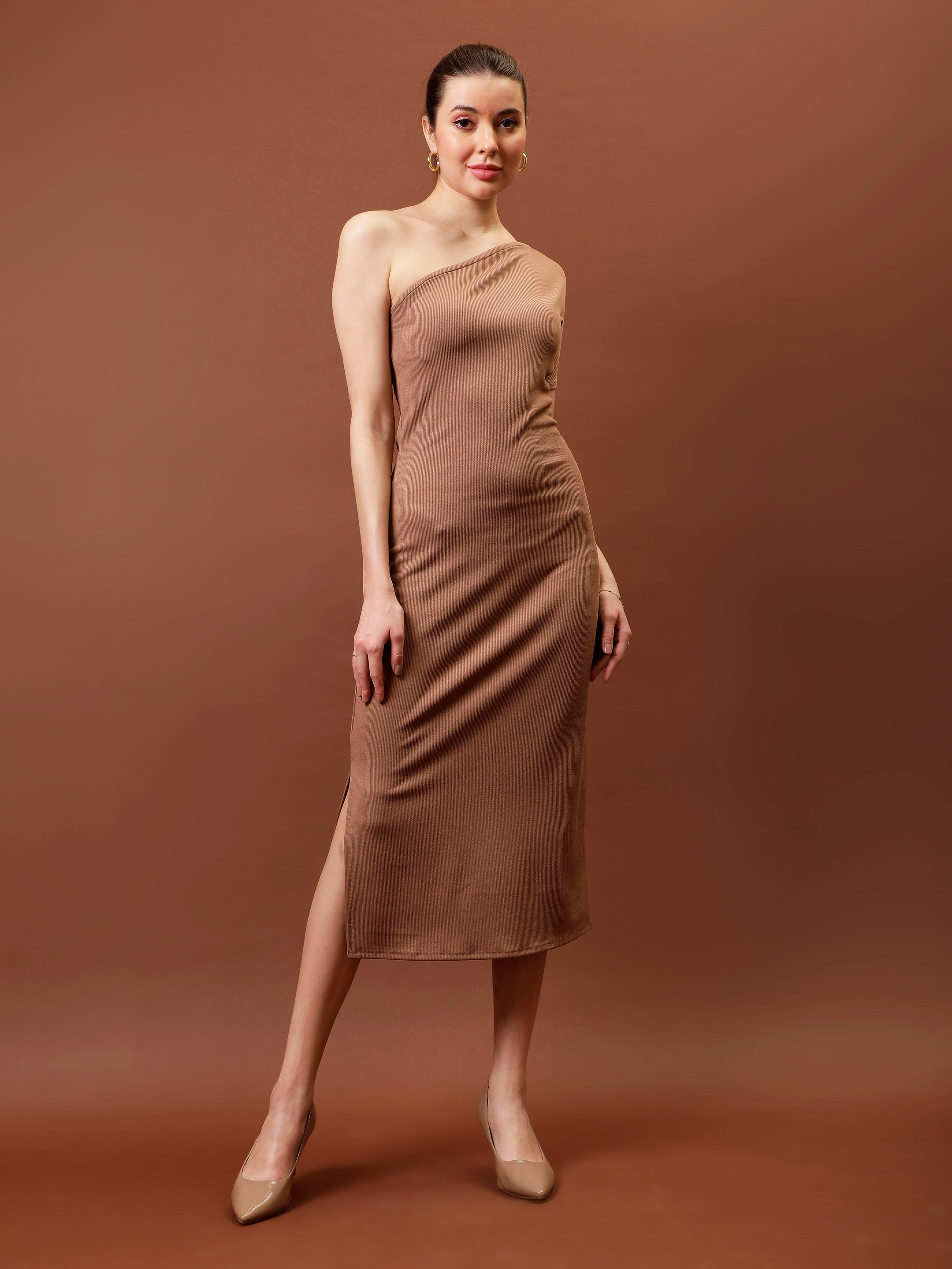 athena women one shoulder bodycon midi dress 1