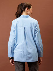 athena immutable roll up sleeves cotton shirt style top