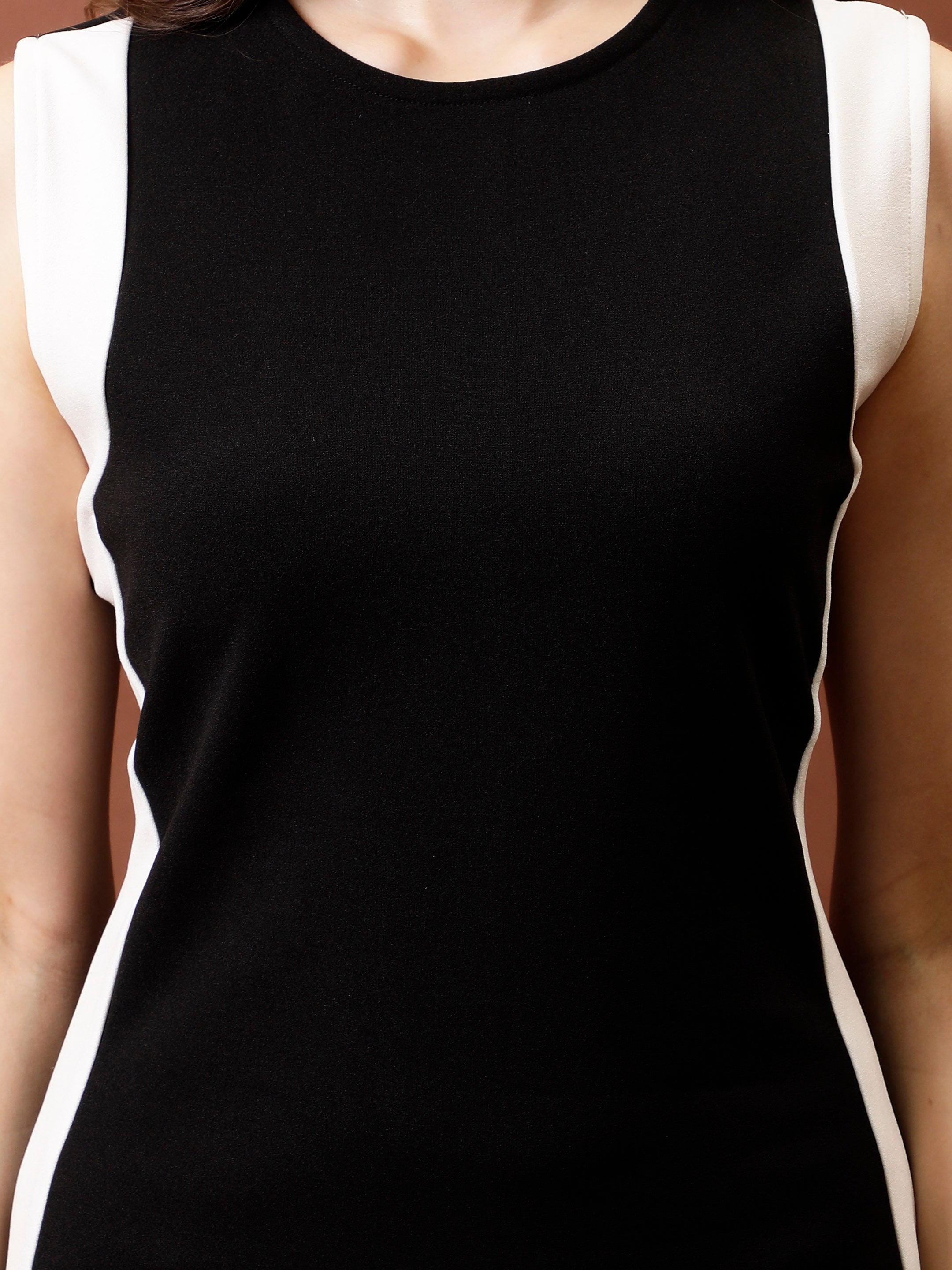 athena immutable colourblocked scuba sheath dress 1