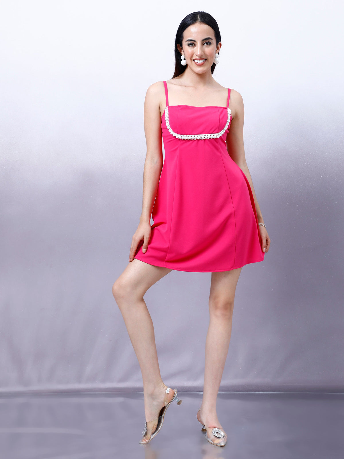 athena embellished scuba fit flare dress 3