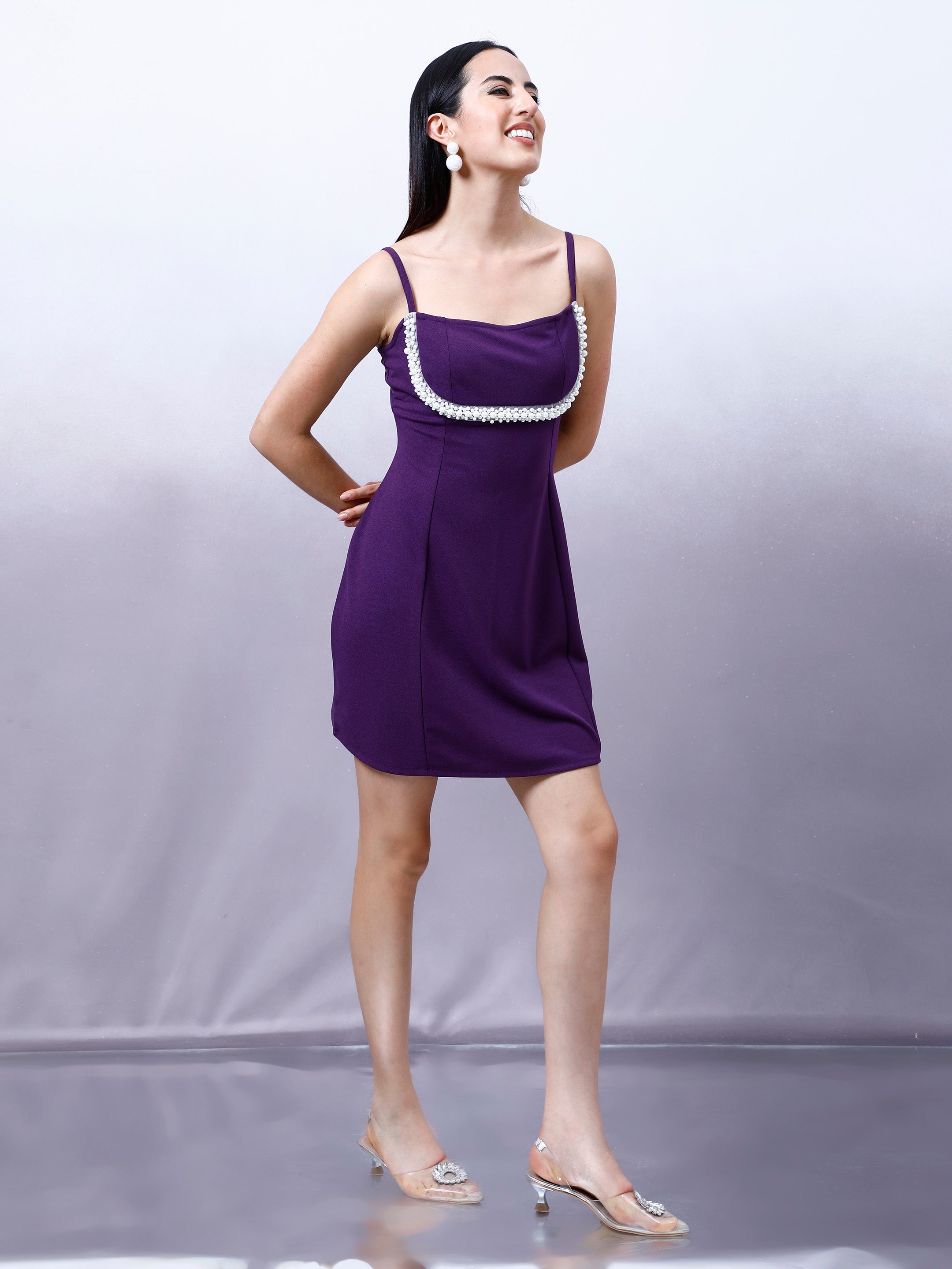 athena embellished scuba fit flare dress 2