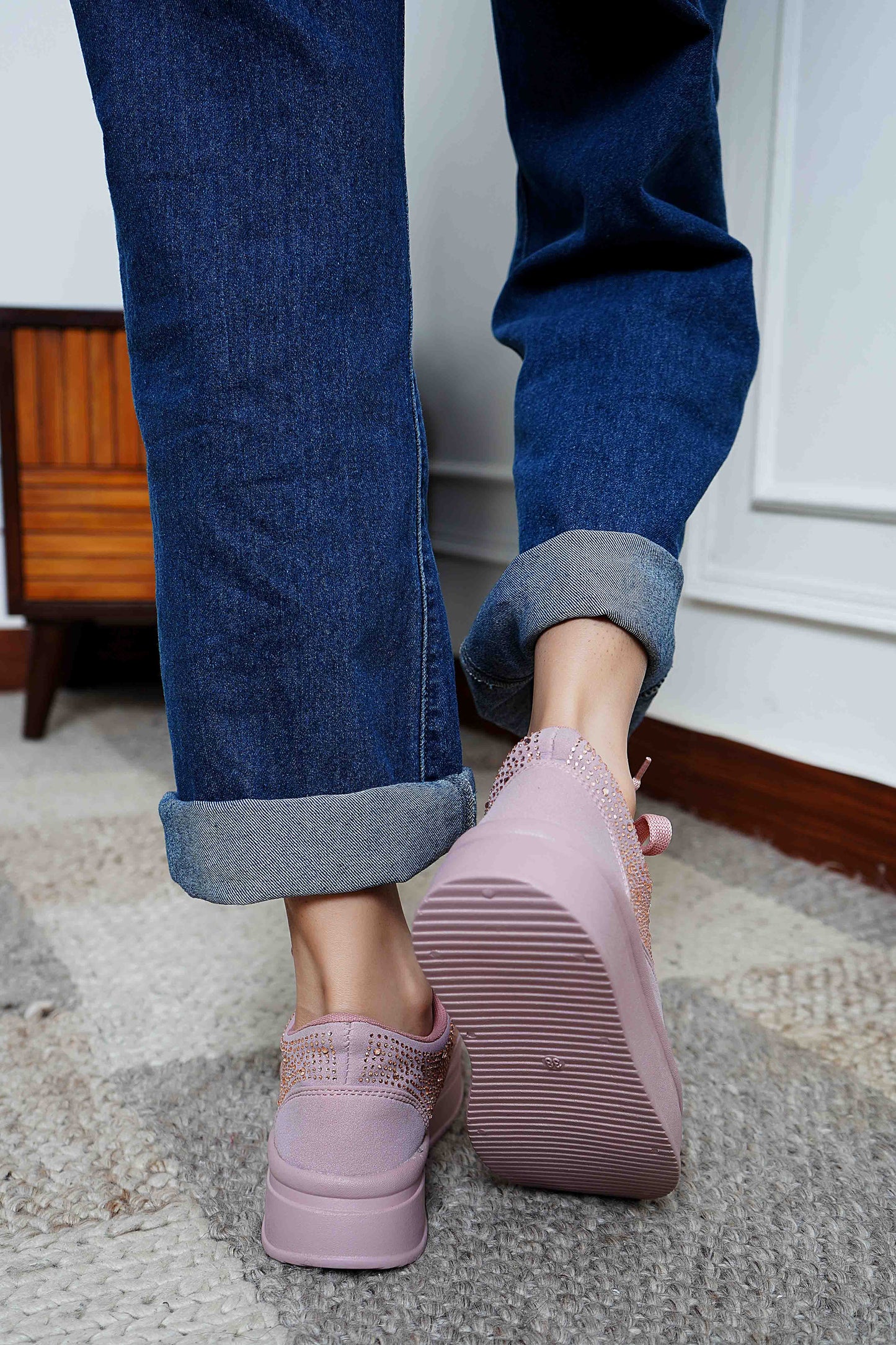 Peach Smart Casual  Shoes