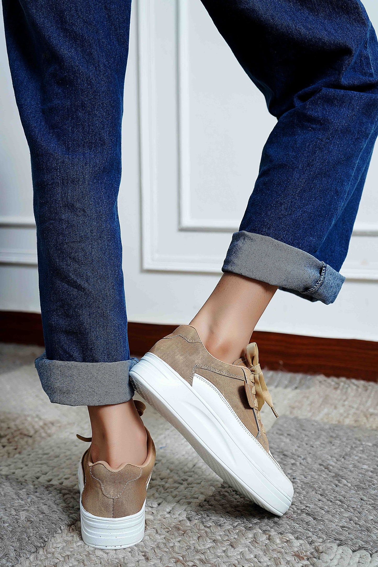 Beige Smart Casual  Shoes