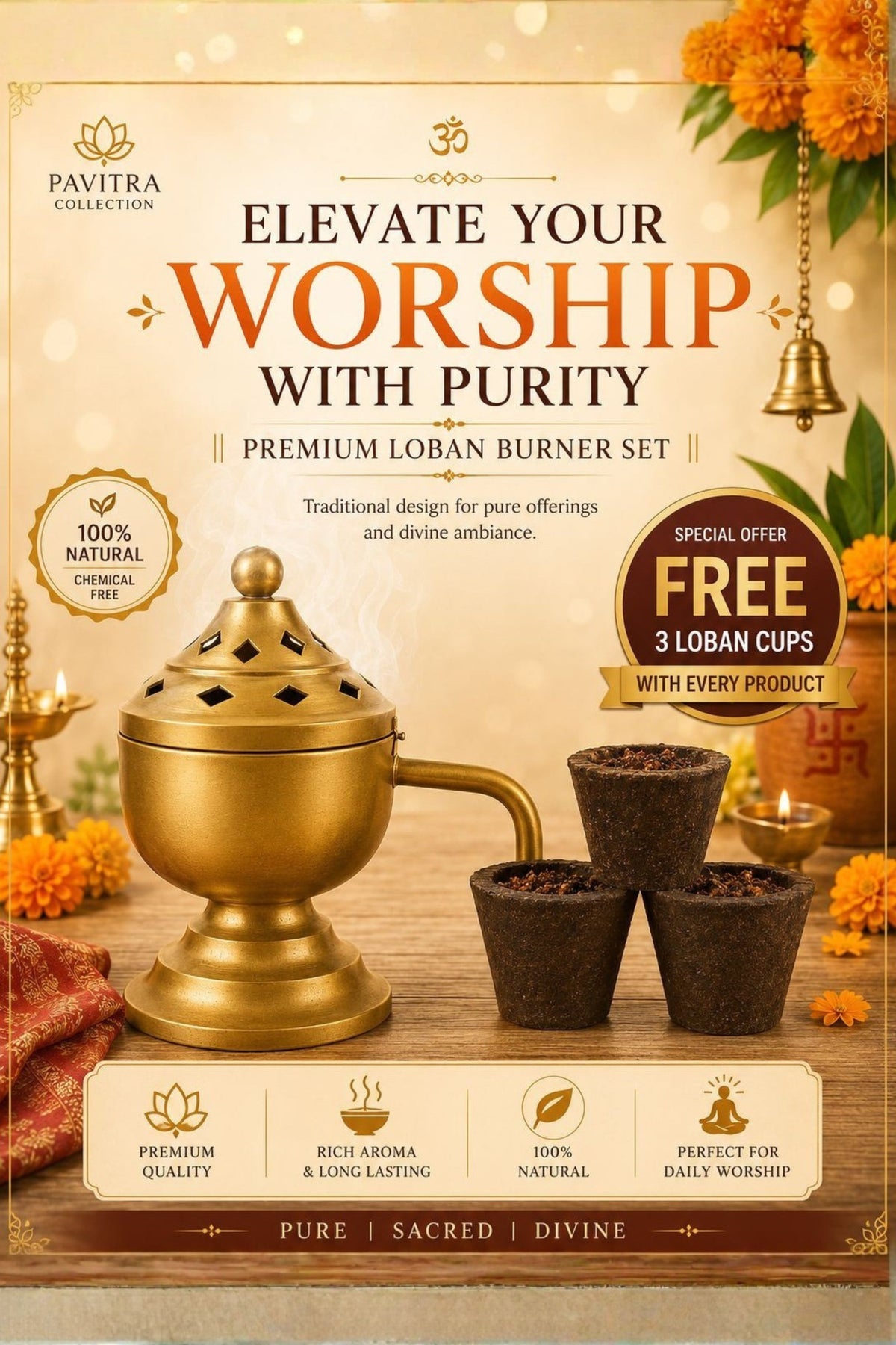 metal dhoop dani with lid for pooja loban sambrani burning covered incense burner for home temple havan meditation traditional vastu decor festive gift item copy
