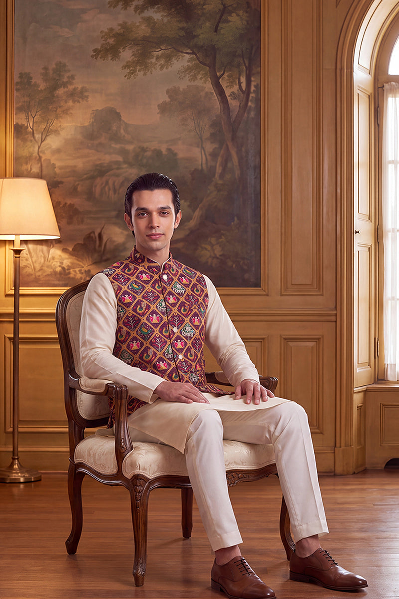 ethnic-bay-mens-purple-silk-blend-patola-print-mandarine-collar-koti-mkot1047