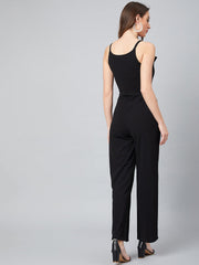 athena women black solid basic jumpsuit 2
