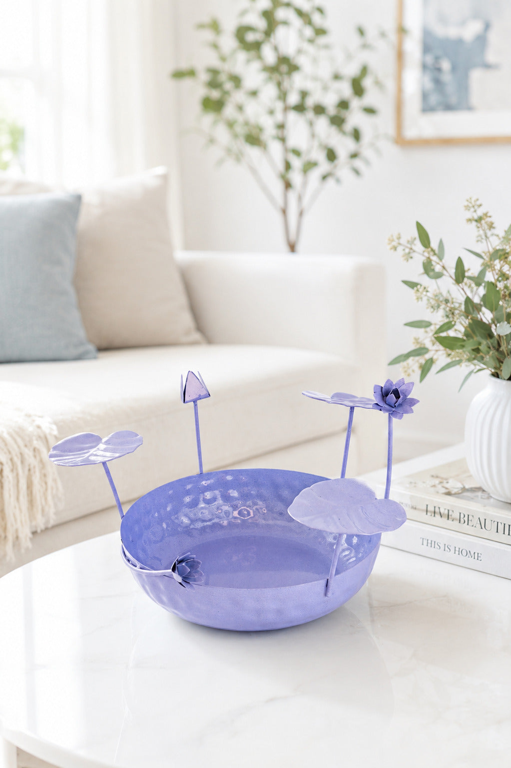 galvanized metal urli bowl for floating flowers candles decorative urli with lotus stems for home festival decor pink copy