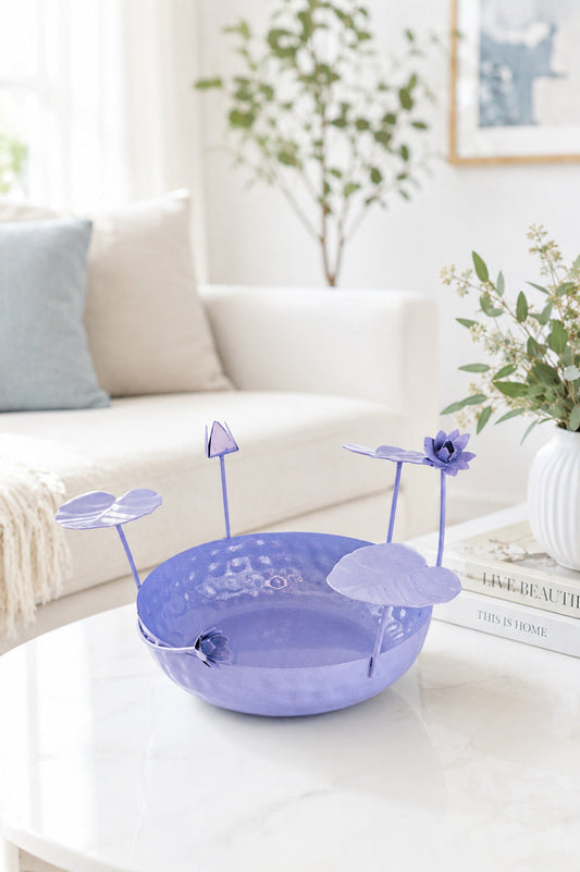 galvanized metal urli bowl for floating flowers candles decorative urli with lotus stems for home festival decor pink copy
