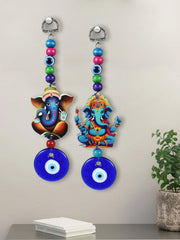 Set of 2 Ganesha Evil Eye Door Wall Hanging