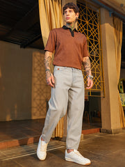 Light-Wash Carrot-Fit Denim Jeans